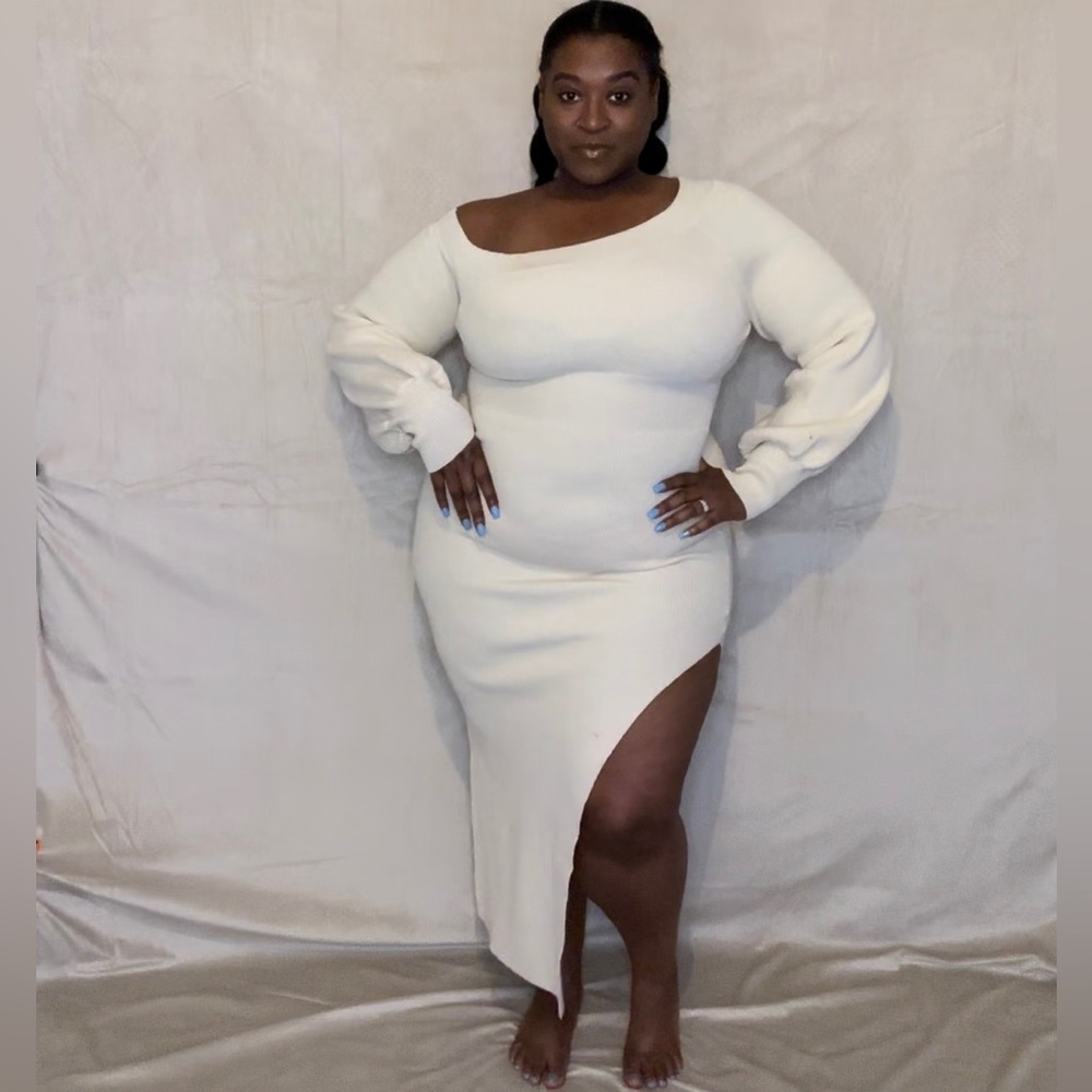 Off-White, Off-the-shoulder, sweater dress